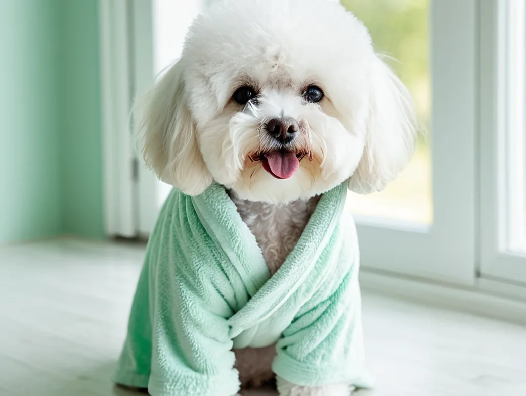 목욕을 마친 비숑